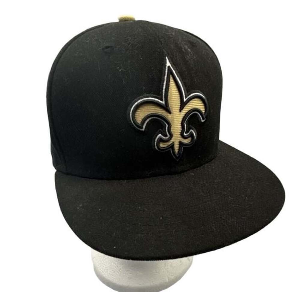 New Era New Orleans Saints 59FIFTY Fitted Hat Black Size 7 1/2